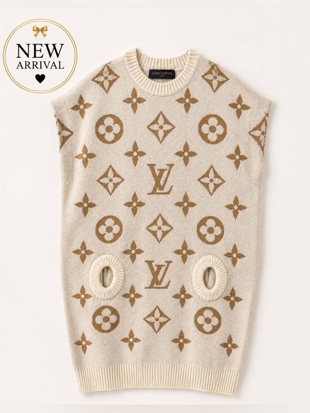 🤎 Women’s Monogram Knit Sleeveless Sweater Dress / Tunic 🤎